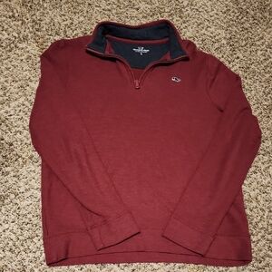Vineyard Vines Kid's Maroon Quarter Zio